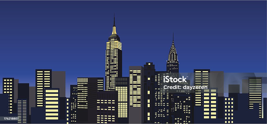 Skyscrapers Illustration with New York skyscrapers New York City stock vector