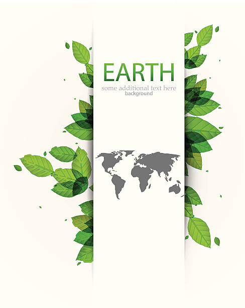 Vector green Earth background Green and white Earth background. environment day stock illustrations