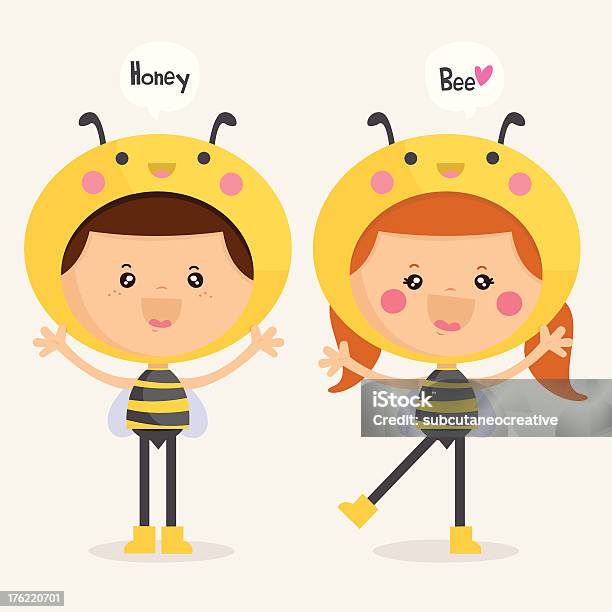 Honey Bee Costumes Stock Illustration - Download Image Now - Adult, Baby - Human Age, Baby Girls