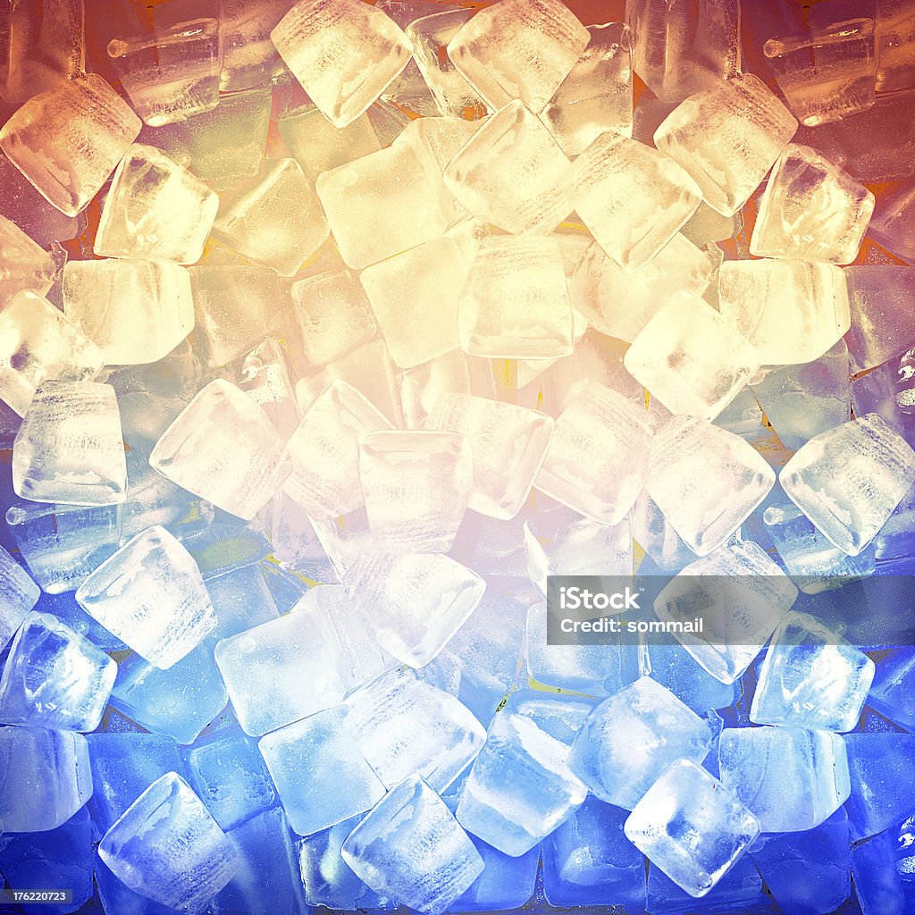 background with ice cubes Blue Stock Photo