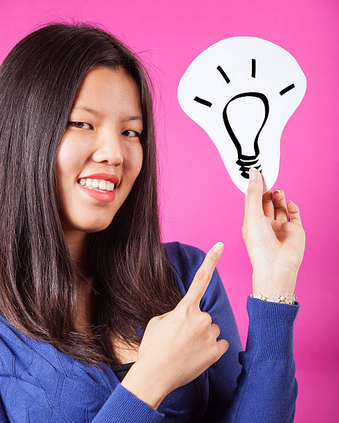 istock Chinese Woman with Idea Symbol 176221188