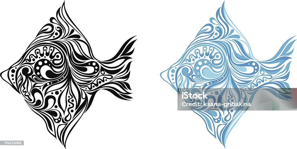 Decorativa de peixe - Vetor de Artigo de decoração royalty-free