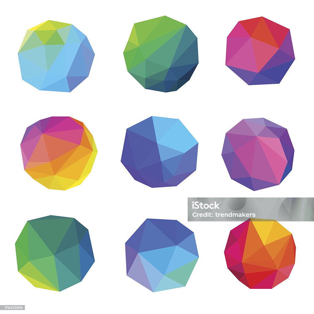 Abstrait Polygonal ensemble - clipart vectoriel de Abstrait libre de droits