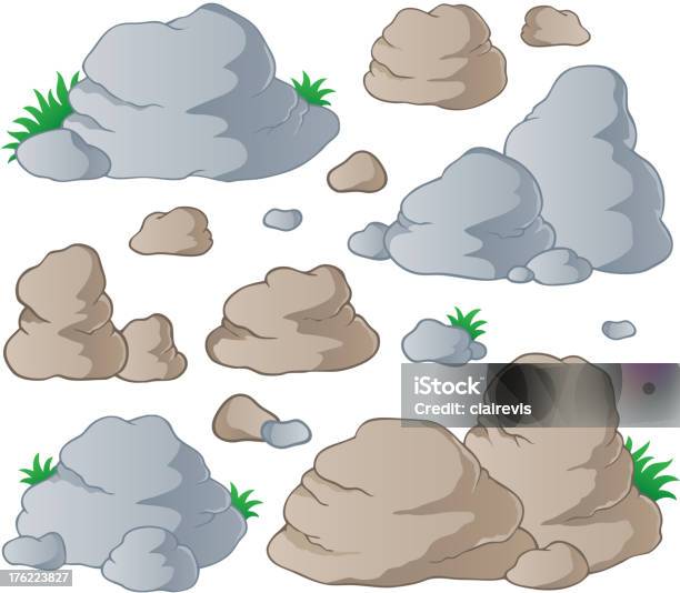 Various Stones Collection 1 Stock Illustration - Download Image Now - Art, Art And Craft, Boulder - Rock