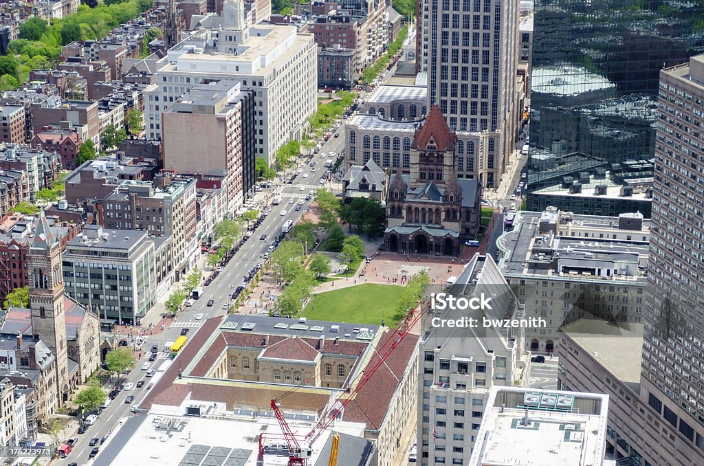 Vista aérea de la Plaza Copley, Boston - Foto de stock de Aire libre libre de derechos