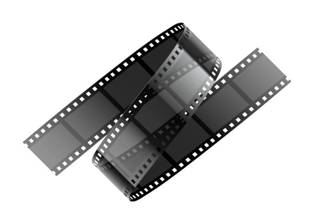 istock Online cinema video film tape, Isolated on white. Vector. 1762240154