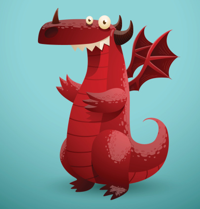 Funny Dragon Claret Color Stock Illustration - Download Image Now - Dragon,  Cartoon, Cute - iStock