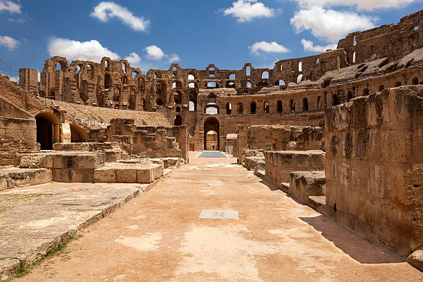 amphitheater in el djem, tunisia - tunisia 個照片及圖片檔