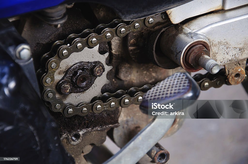 Potente motore di moto moderno - Foto stock royalty-free di Acciaio