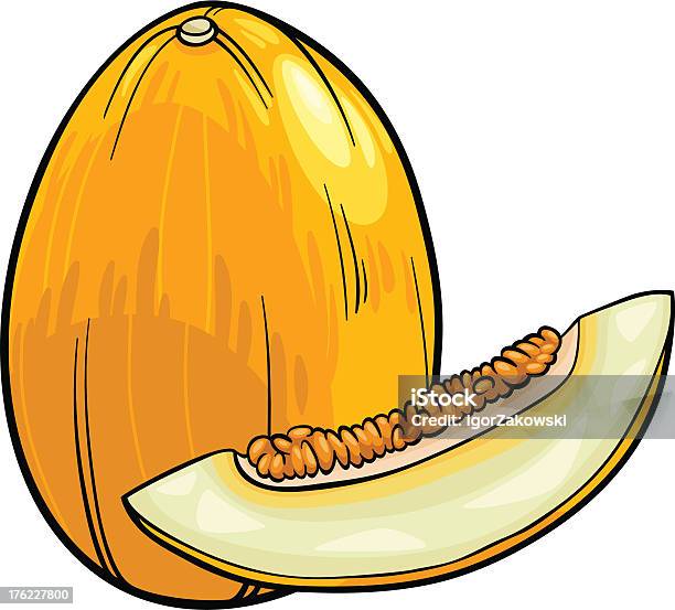 Ilustración de Melón Frutas Ilustración Dibujo Animado y más Vectores Libres de Derechos de Alimento - Alimento, Amarillo - Color, Clip Art