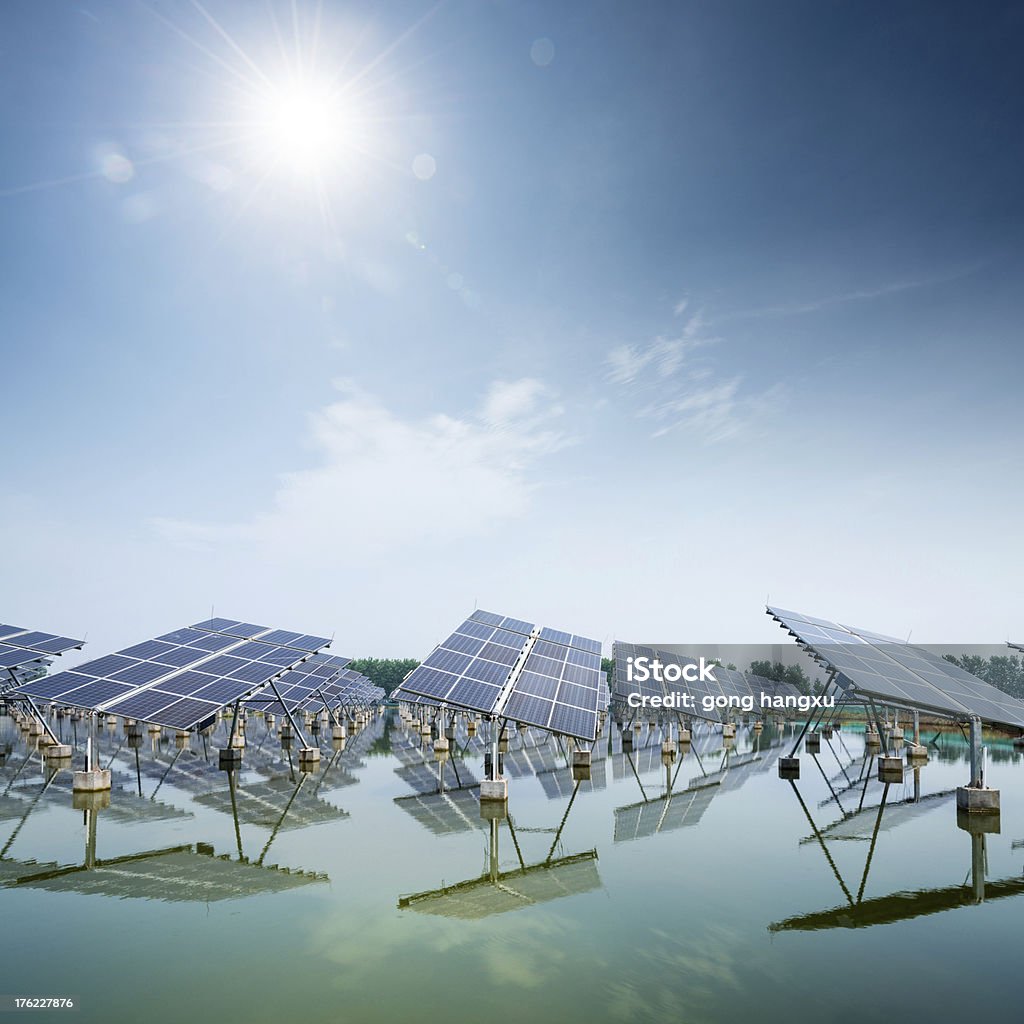 Energia solar - Foto de stock de Azul royalty-free