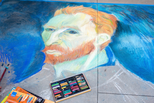 istock Vincent Van Gogh Chalk Drawing portrait 176227969