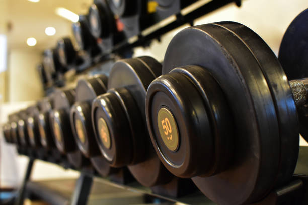 istock Weightlifting station for exercising arms and muscles. 1762316666