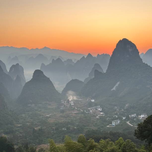 istock Sunrise Guilin Yangshuo China karst mountains 1762347665