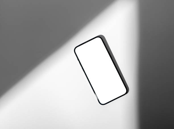 istock Mobile phone screen mock up, display mockup, above view. Smartphone frame for application promotion, advertisement 1762347694