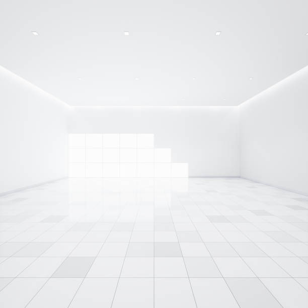 istock 3d rendering of empty room and tile floor for background. 1762350736