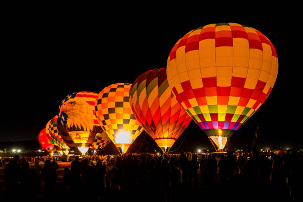 istock Hot Air Balloons Preparing to Launch 1762353191