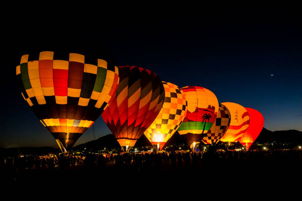 istock Hot Air Balloons Preparing to Launch 1762353618