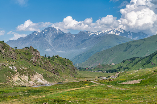 Caucasus Mountains in Kazbegi, Georgia