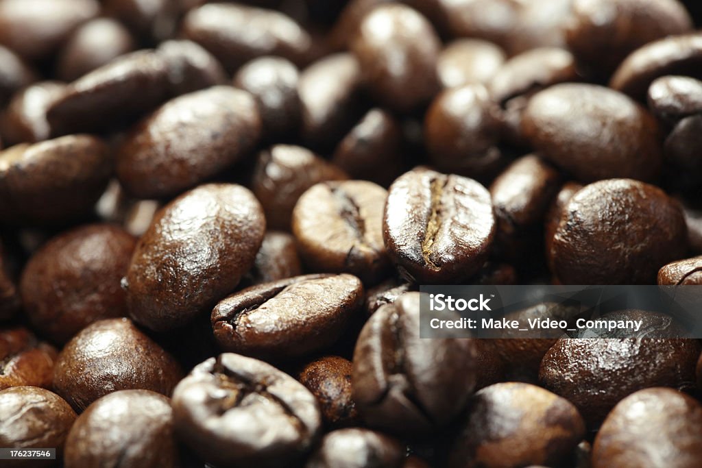 Frische Kaffeebohnen - Lizenzfrei Am Spieß gebraten Stock-Foto