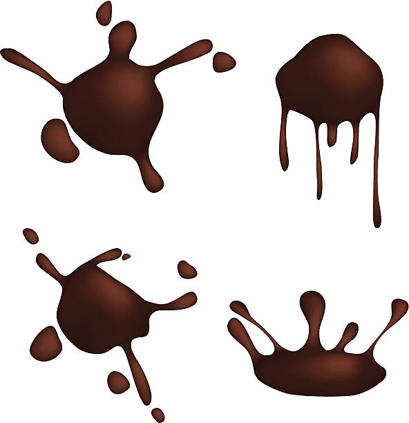 Vector chocolate splashes vector art illustration