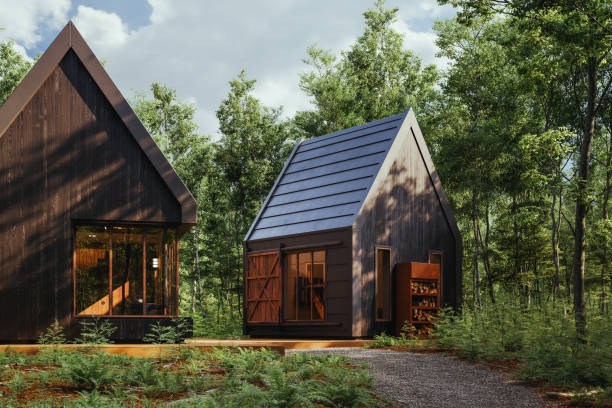 istock Idyllic house in the forest 1762421889