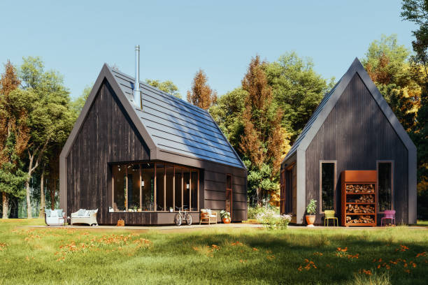 istock Idyllic house in the forest 1762421935