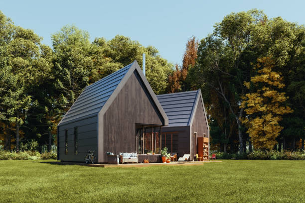 istock Idyllic house in the forest 1762422518