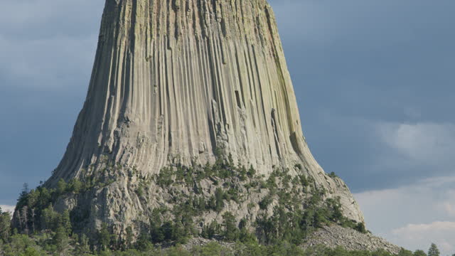 Revealing Shot of Devils Tower, WY