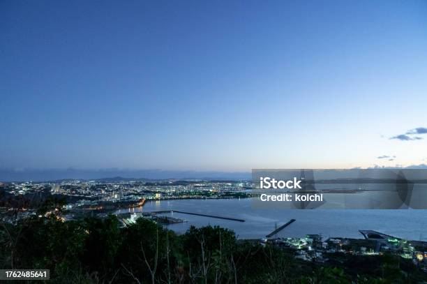 Predawn View Of The East Coast From Nakagusuku Park Okinawa Stock Photo - Download Image Now