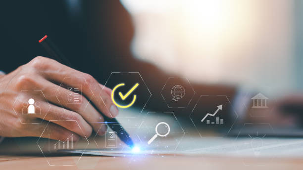 istock Accountant showing office document auditing concept ,plan review process and assess correctness ,Management of important document storage of organization ,document system ,accountant Audit documents 1762505735