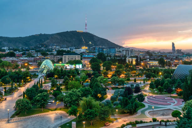 Sunset in Tbilisi, Georgia