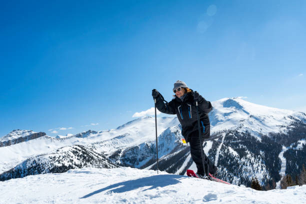 istock Snowshoeing on Lake Louise Ski Resort, Canada 1762618925
