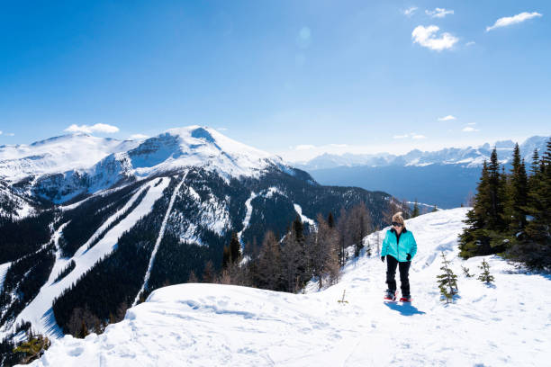 istock Snowshoeing on Lake Louise Ski Resort, Canada 1762618928