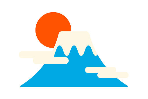 Mount Fuji. Vector illustration isolated on a white background.