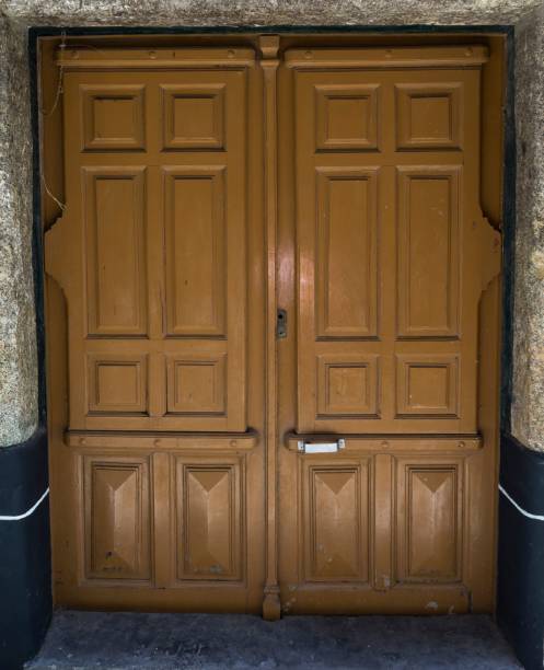 istock Brown front door of a house. 1762746471