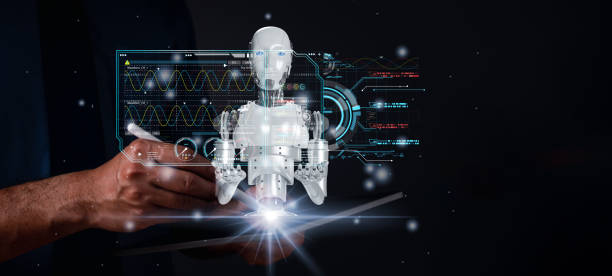 istock Industrial 5.0 of engineering to skill and Big data analysis with technology ai on communication network to business, iot, online concept. Ai help process database to market, finance. smart ai future 1762843725