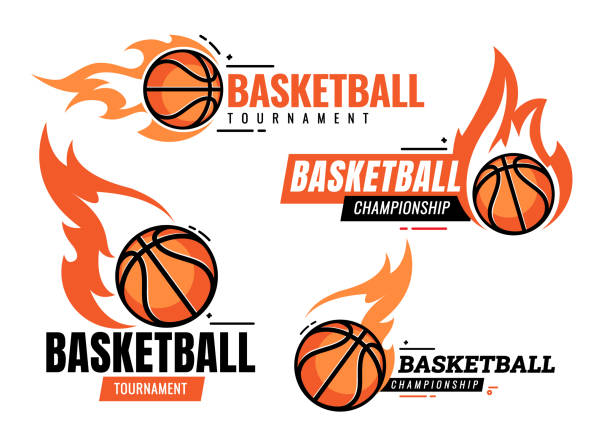 ilustrații de stoc cu icoane ale turneului de baschet de fotbal. - dribling