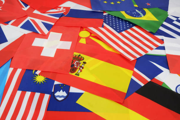 istock Flags of many countries as background. 1762873029