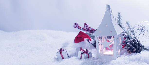 istock Christmas decor in snow 1762889386