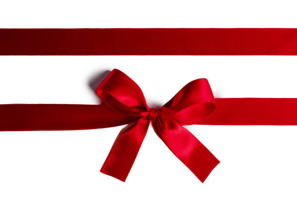 istock Shiny red satin ribbon bow 1762891142