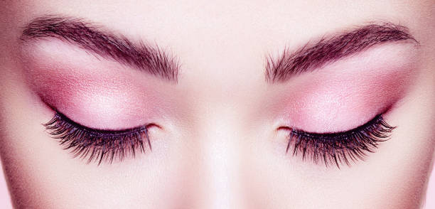 istock Female eye with long false eyelashes 1762897032