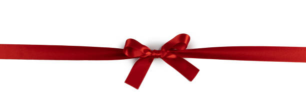 istock Shiny red satin ribbon bow 1762902519