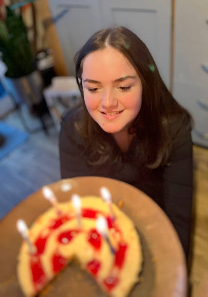 istock Seventeen year old girl birthday cake 1762904669
