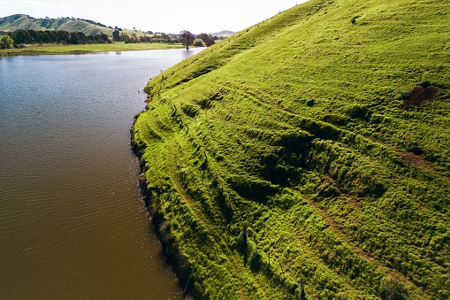 This is an aerial view of Lake Eildon located in Victoria, Australia