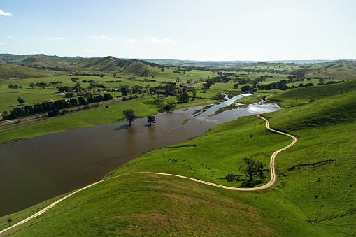 This is an aerial view of Lake Eildon located in Victoria, Australia