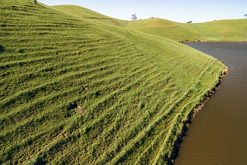 This is an aerial view of Lake Eildon located in Victoria, Australia