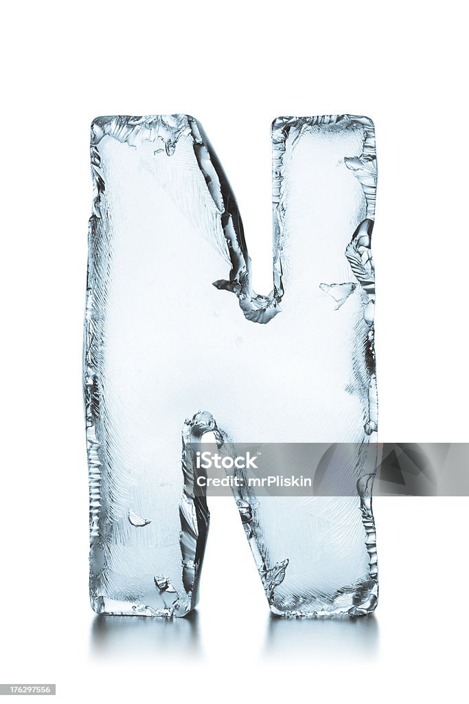 レター N の凍結氷ブロックアルファベット - 氷のロイヤリティフリーストックフォト