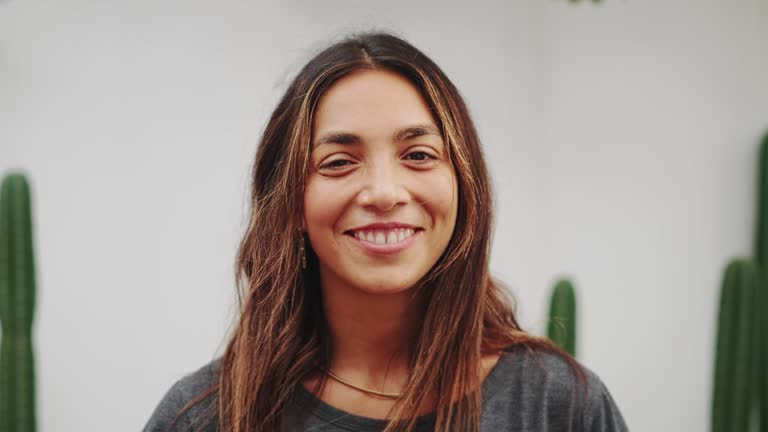 Portraits of Happy People Looking at Camera Close Up. Inspiration in Bright Life of European Ethnic Men and Mixed Race Women. Various Individuality of Young Optimistic Faces in Creative Footage Set