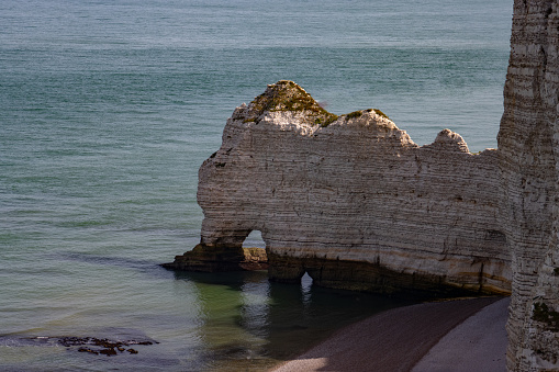 Landscape of the cliffs in Etretat, Normandy, France